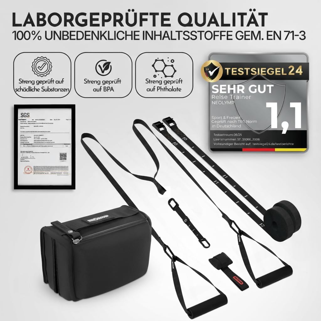 Verstellbarer Schlingentrainer mit Türanker & Gurten