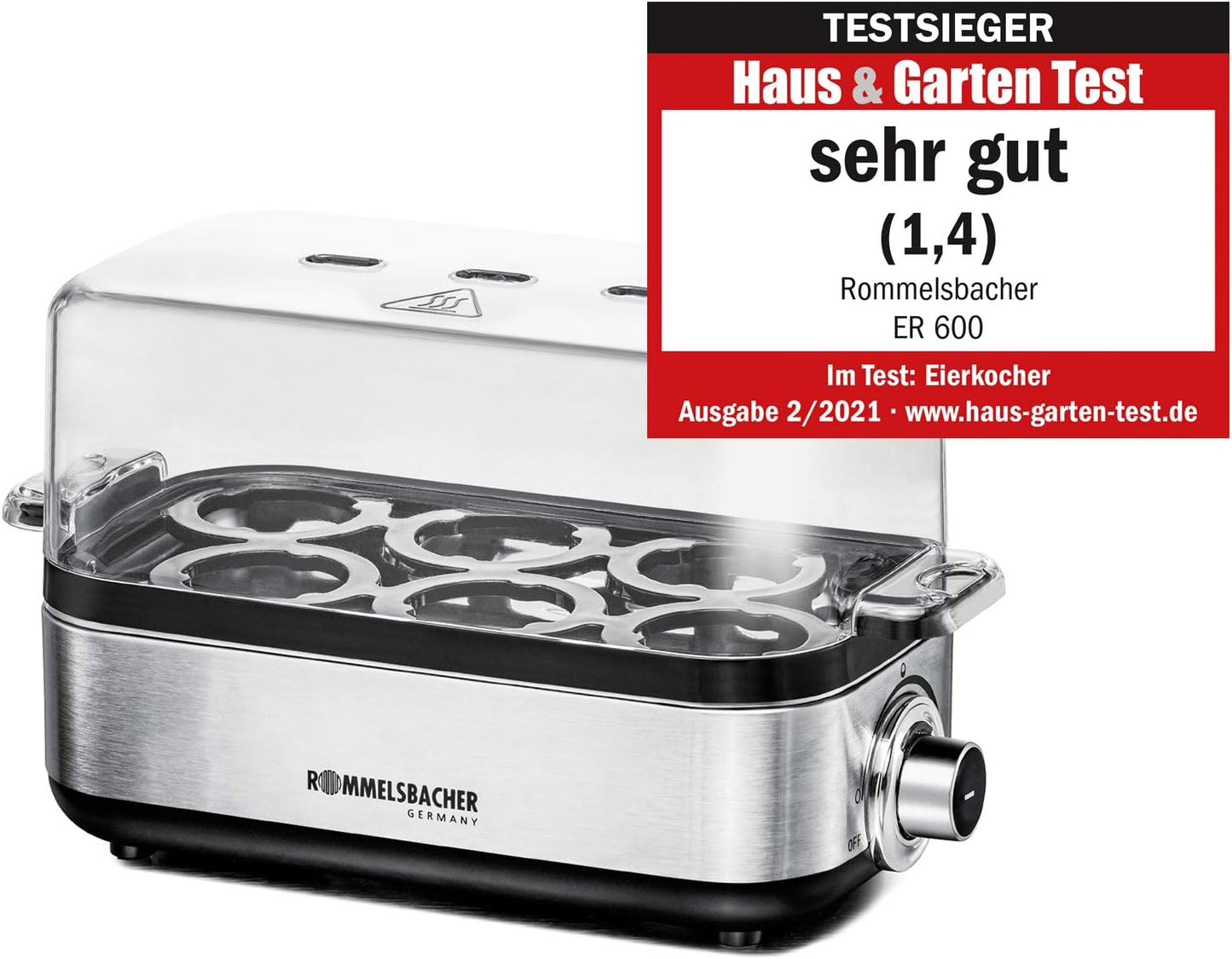 ER 600 Eierkocher, 6 Eier