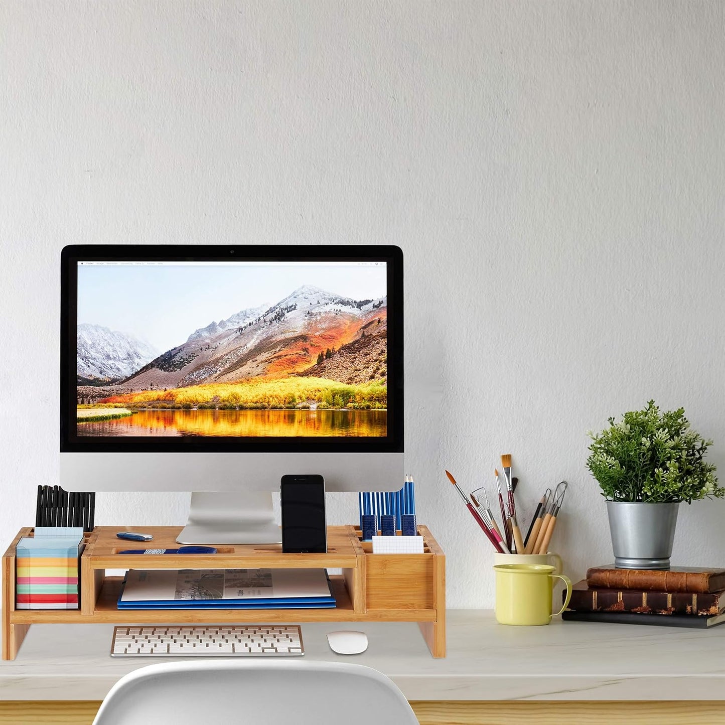 Desk Screen Riser, Single