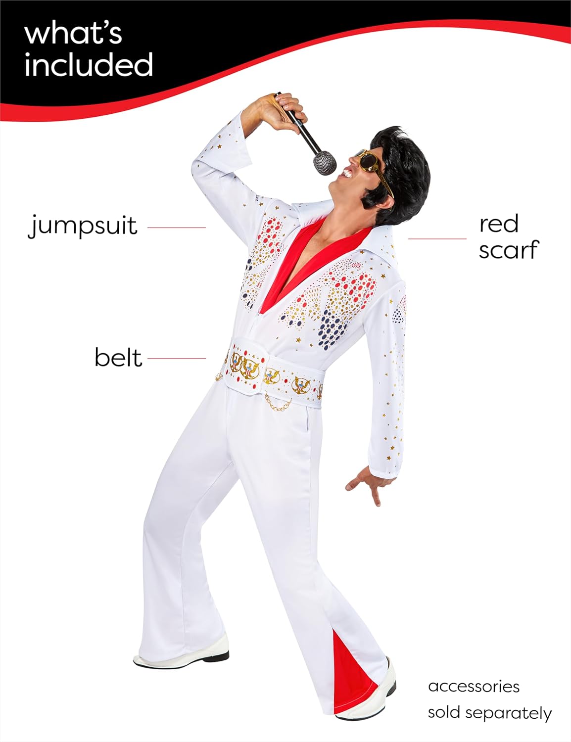 Elvis Kostüm für Erwachsene, S
