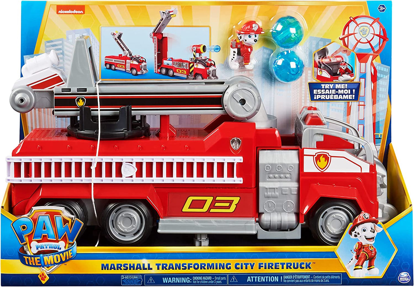 Paw Patrol Movie Marshalls verwandelbarer Ultimate City-Löschzug, Spielfahrzeug