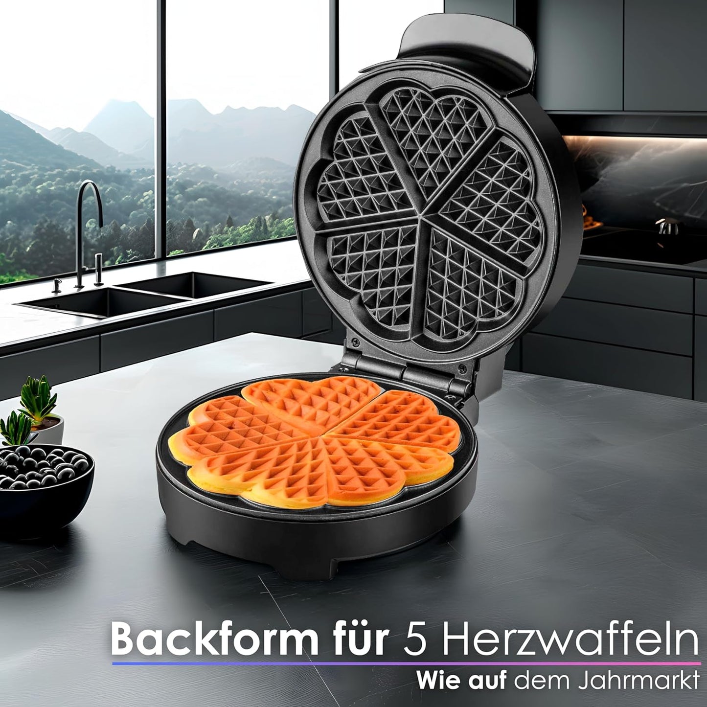 Waffeleisen mit Cool-Touch & Antihaftbeschichtung