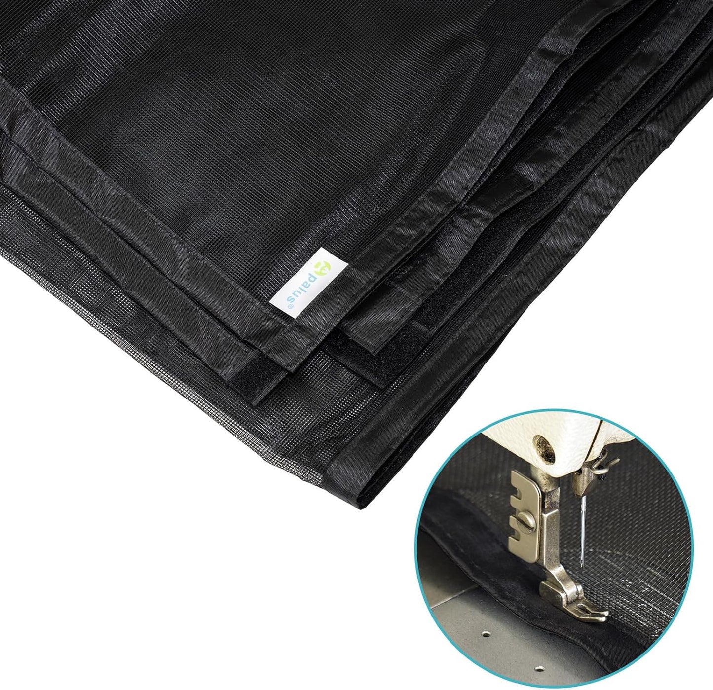 Magnet Fliegengitter Tür für Balkontüren (100x210 cm), 100x210 cm Prime Schwarz