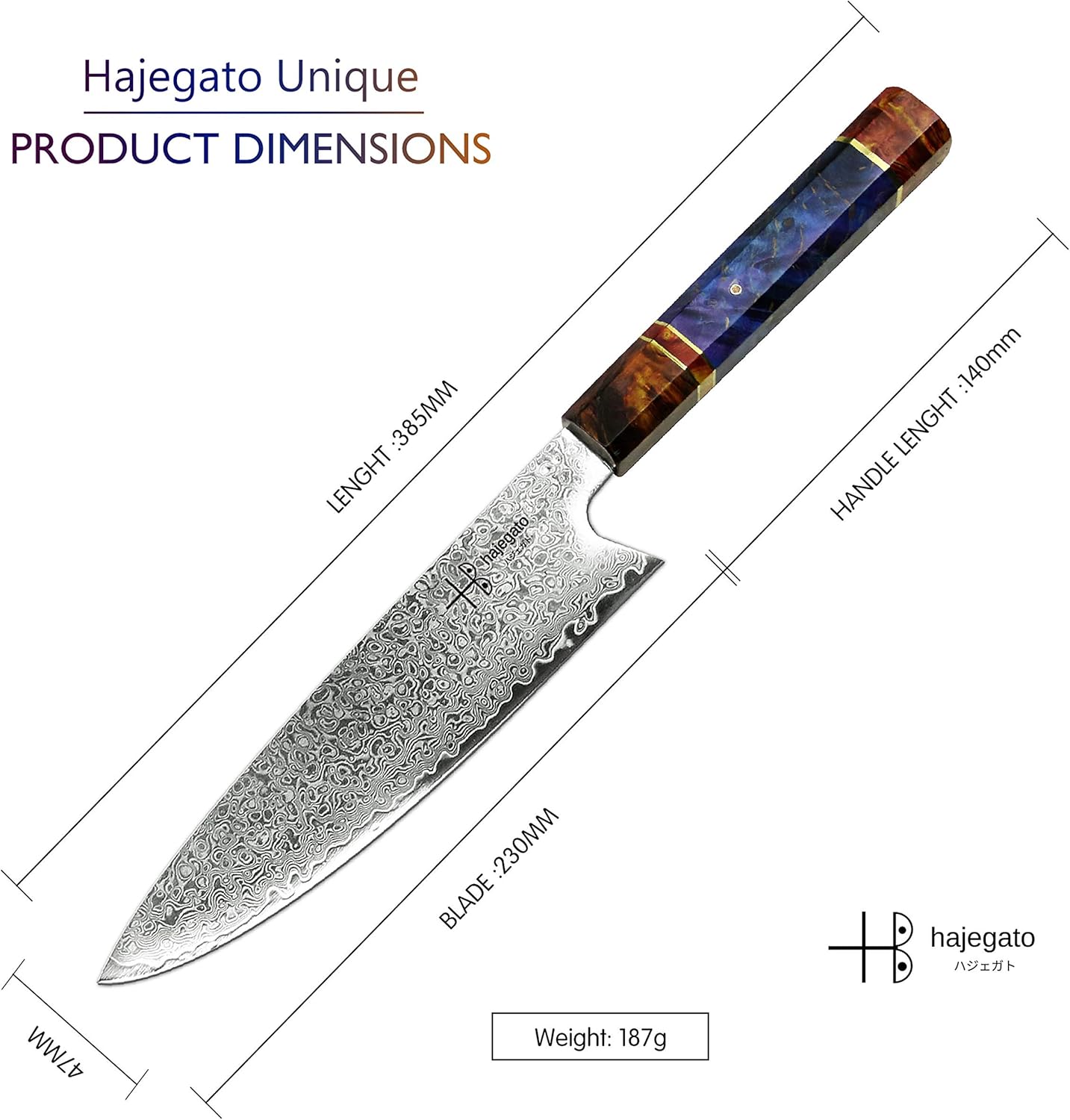Gyuto Küchenmesser, Gyuto Messer - 8"