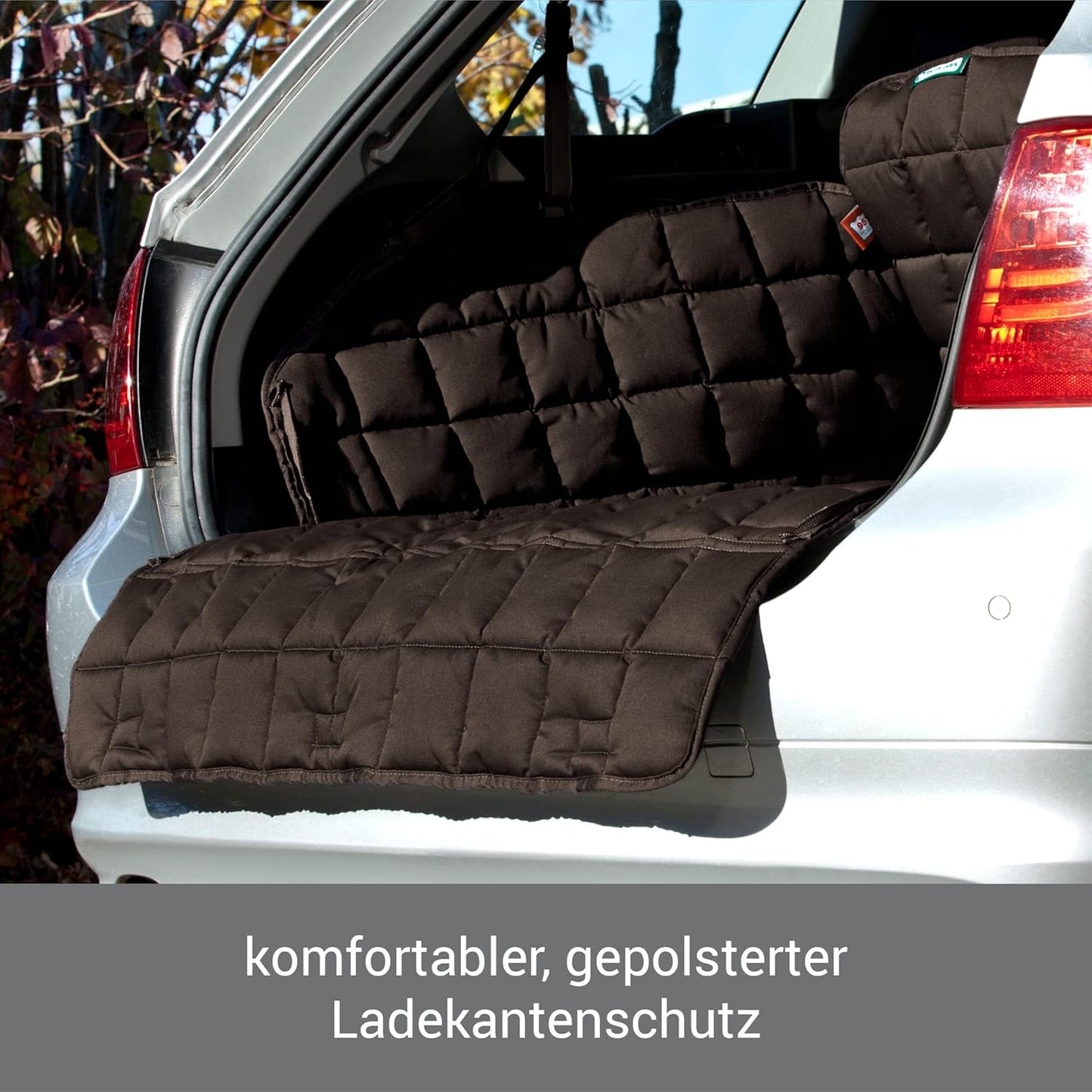Gepolsterte Kofferraumschutzdecke mit All-Side-Schutz & Ladekantenschutz, S - 60x90 cm Braun