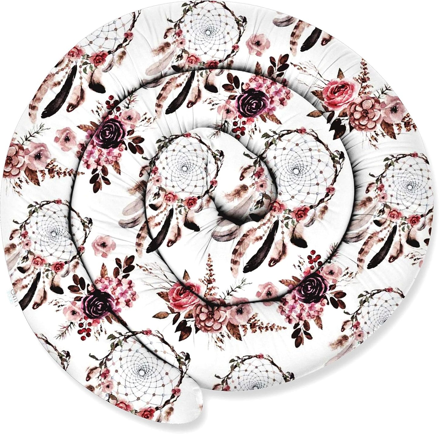 Bettschlange rosa Traumfänger für Allergiker, 300 cm, 300 cm 42 – Weiss – Rosa Traumfänger