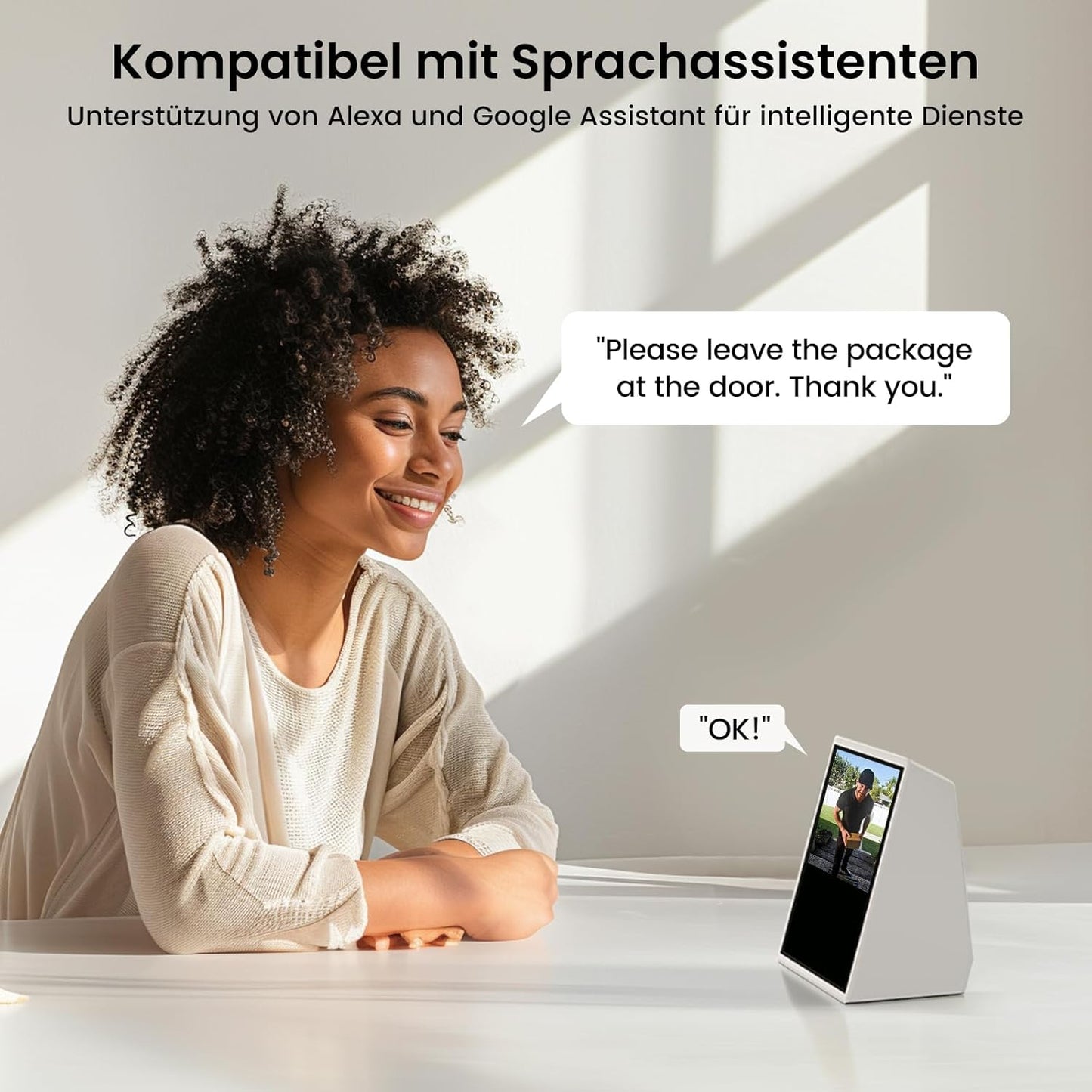 2K HD Video-Türklingel mit Kamera und Gong