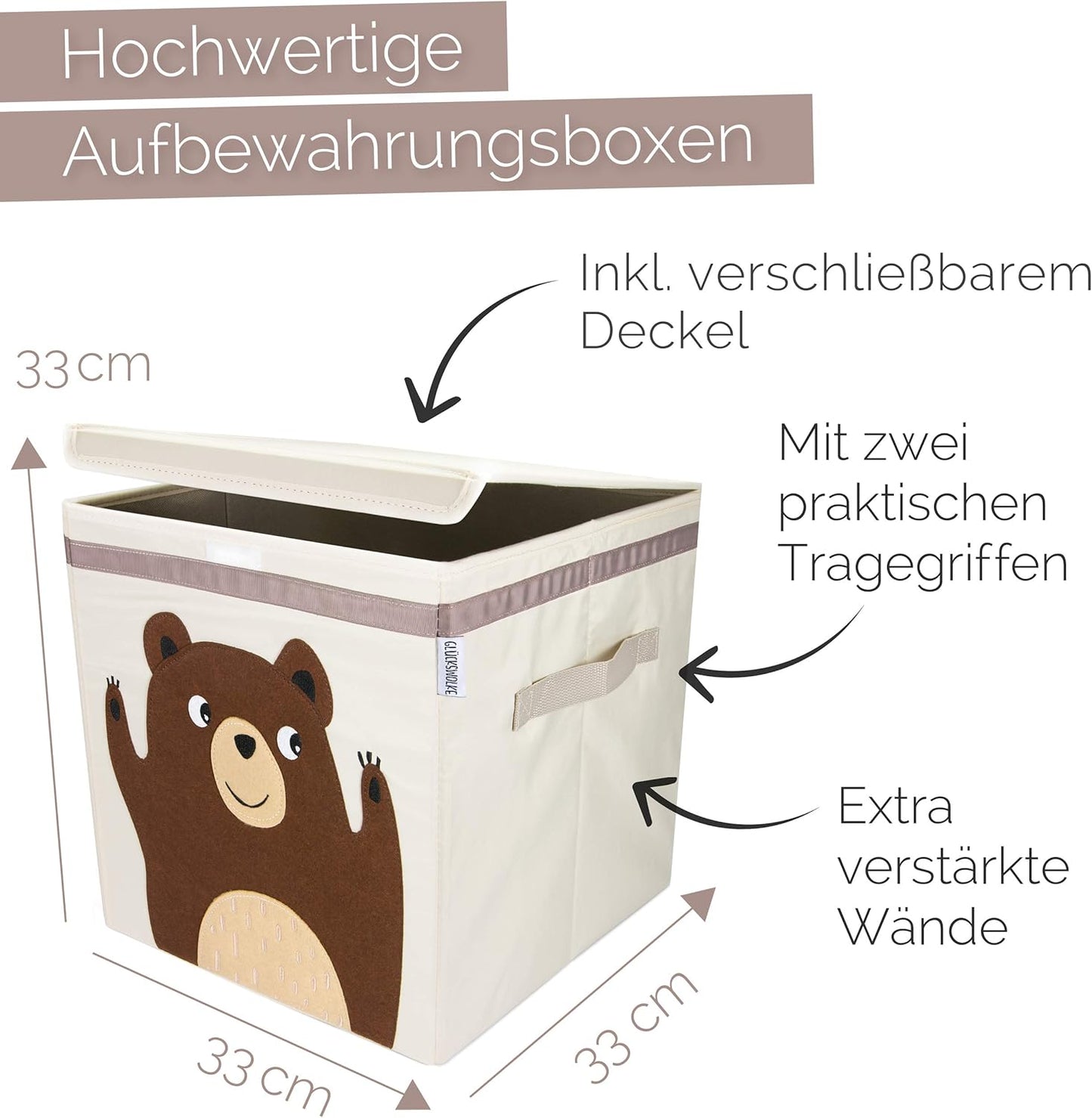 Aufbewahrungskiste für das Kinderzimmer, Henry Honigbär