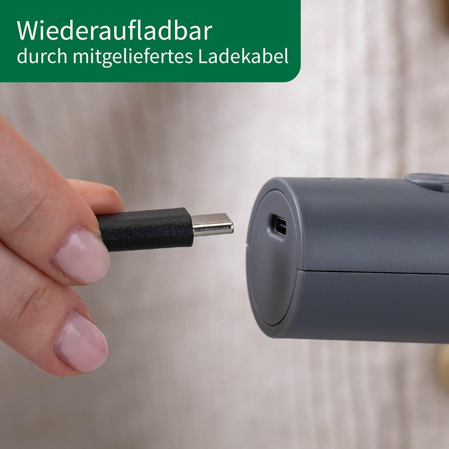 Elektrischer Milchaufschäumer mit USB-C-Aufladung und Schneebesen
