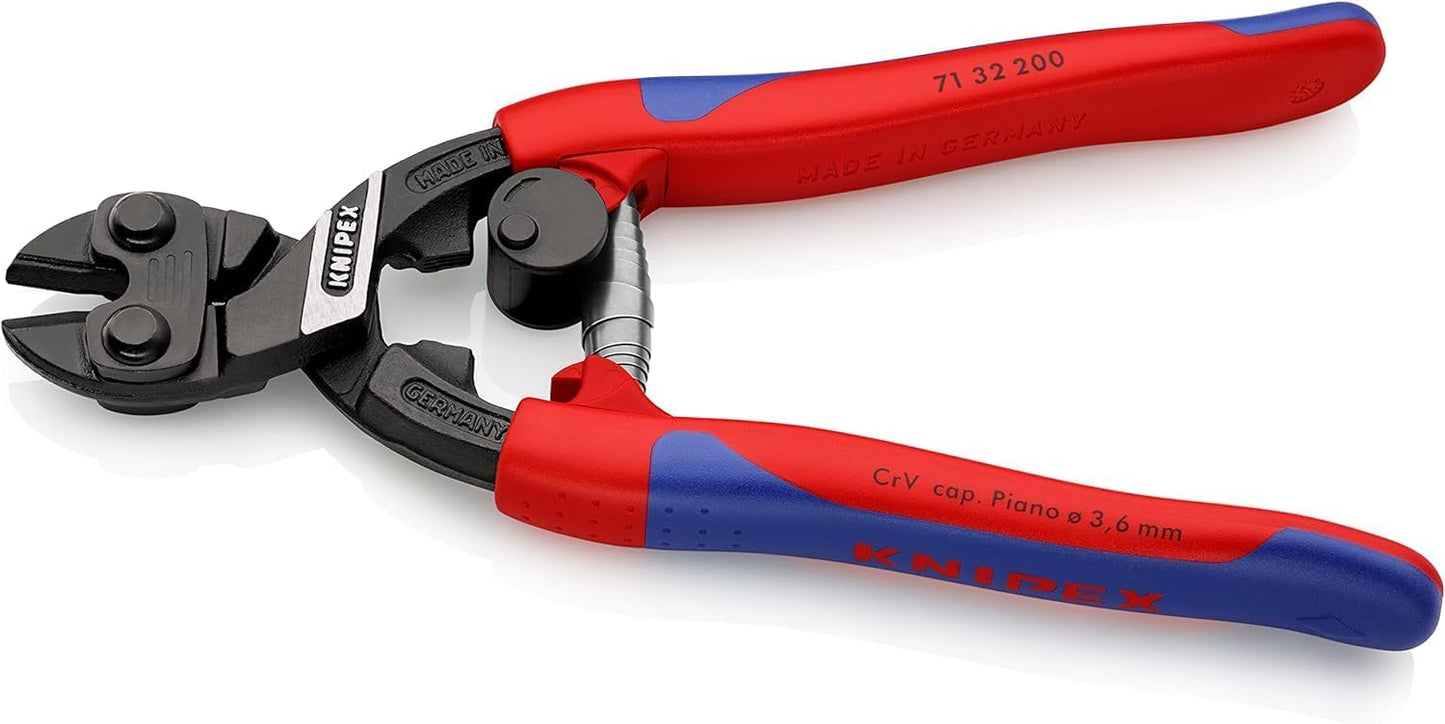 CoBolt 71 32 200 - Kompakt-Bolzenschneider, gerade Schneiden / Schneidaussparung Mit Mehrkomponentenhüllen, Rot/Blau 200 mm / SB-Verpackung