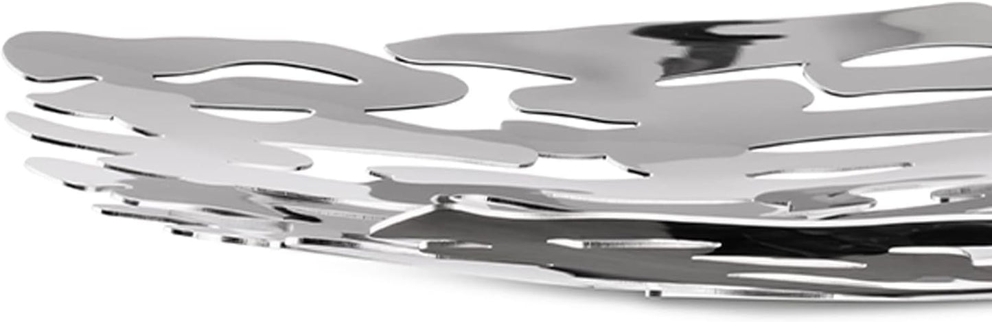 Dekoschale aus Stahl silberfarben, Silber