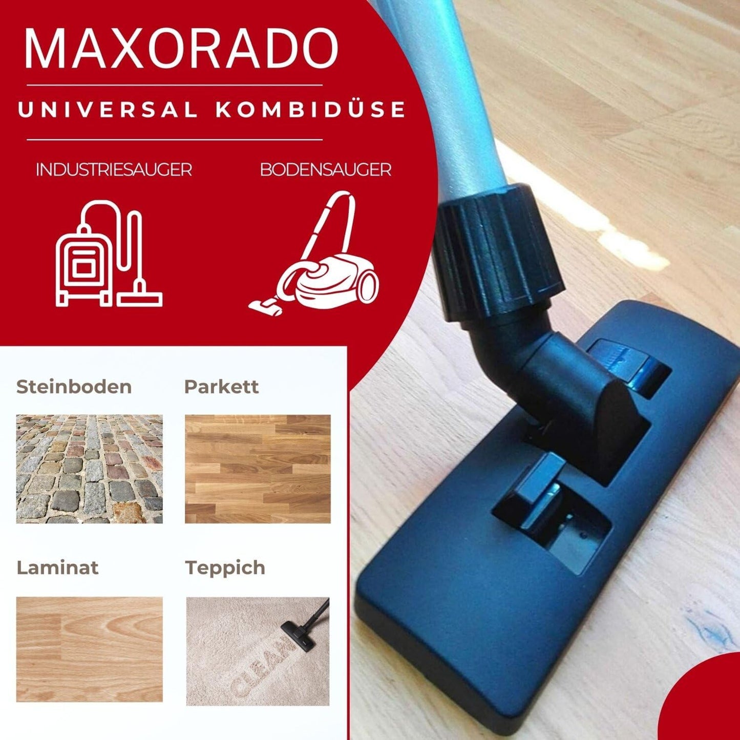 Staubsaugerdüsen-Set, Universal Kombidüse Set