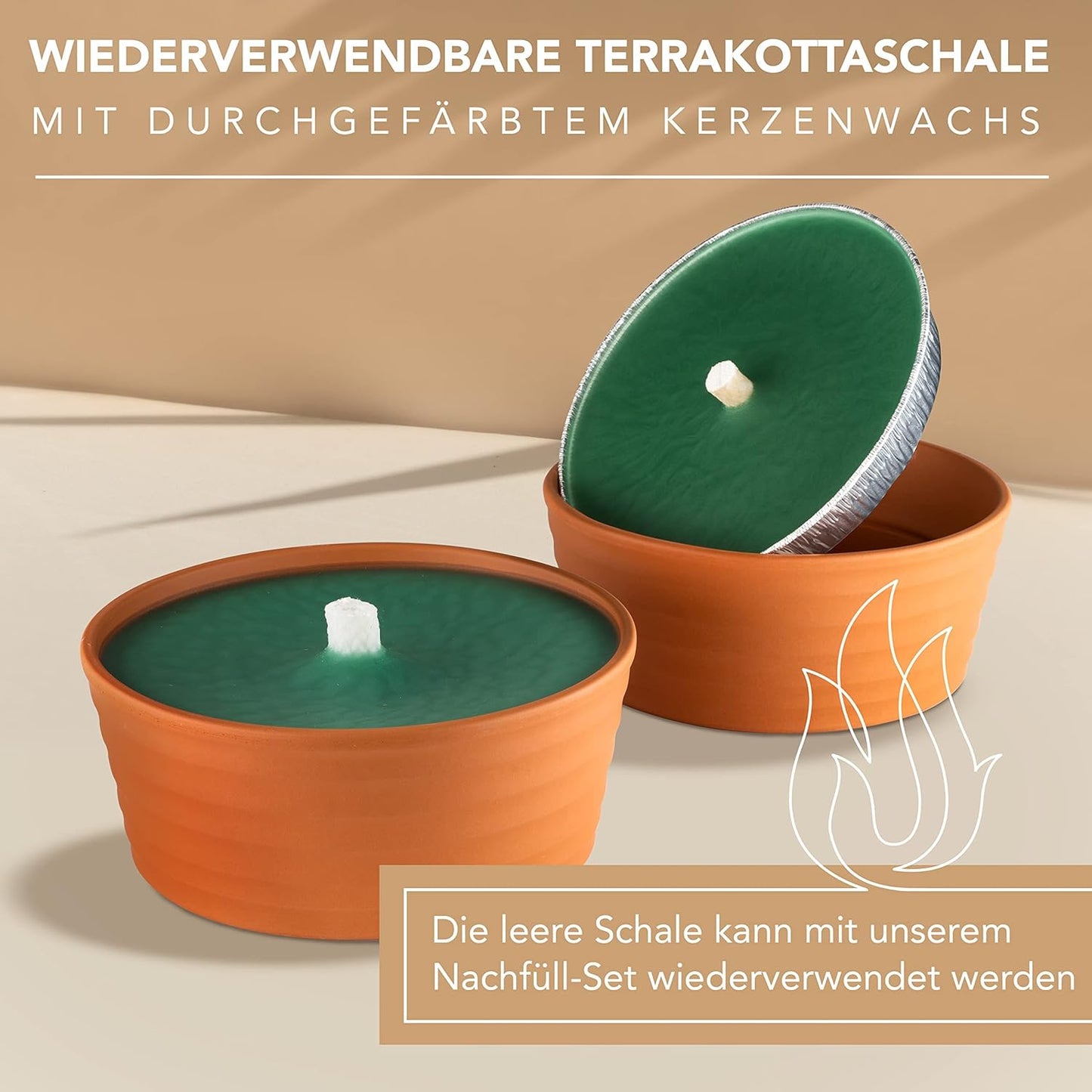 Flammschale, 1x XXL Terrakotta