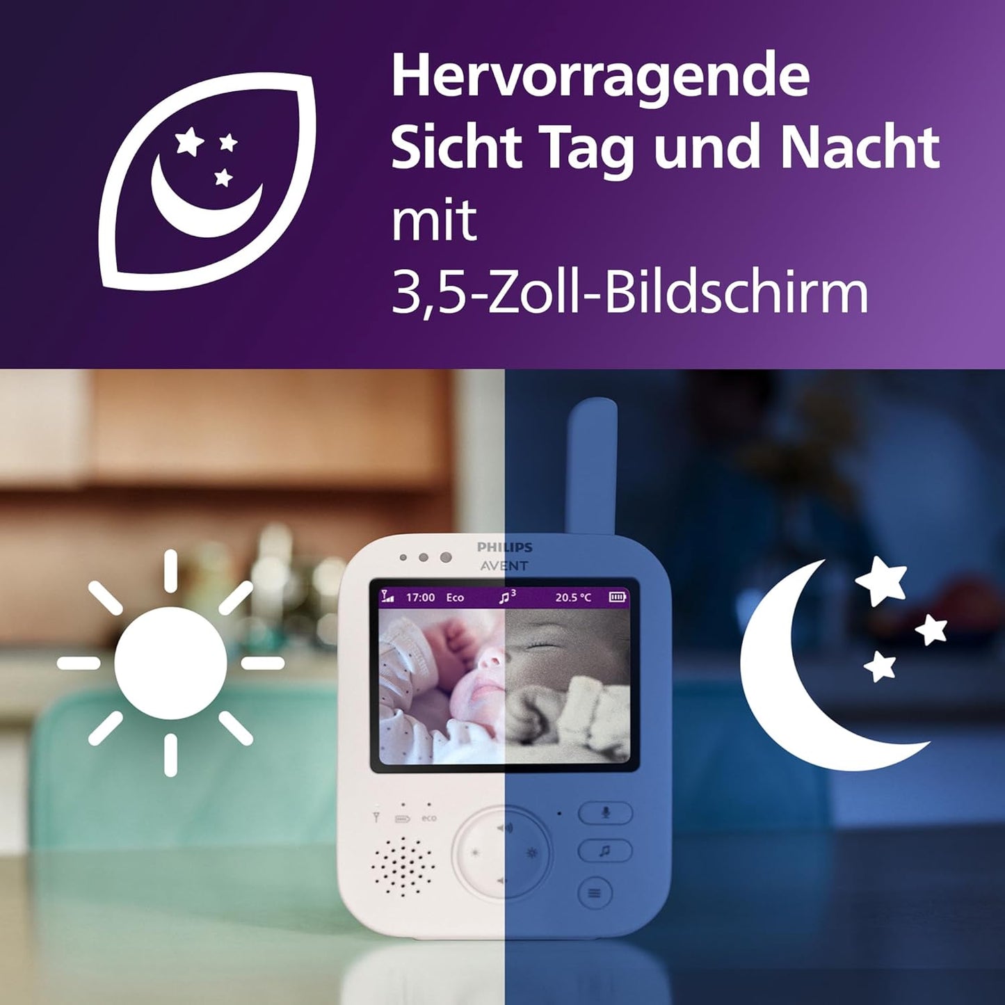 Babyphone Avent mit Kamera und Nachtsicht (SCD891/26), SCD891/26