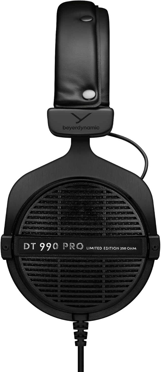 Over-Ear-Studiokopfhörer für Mixing & Mastering, 250 Ohm Black