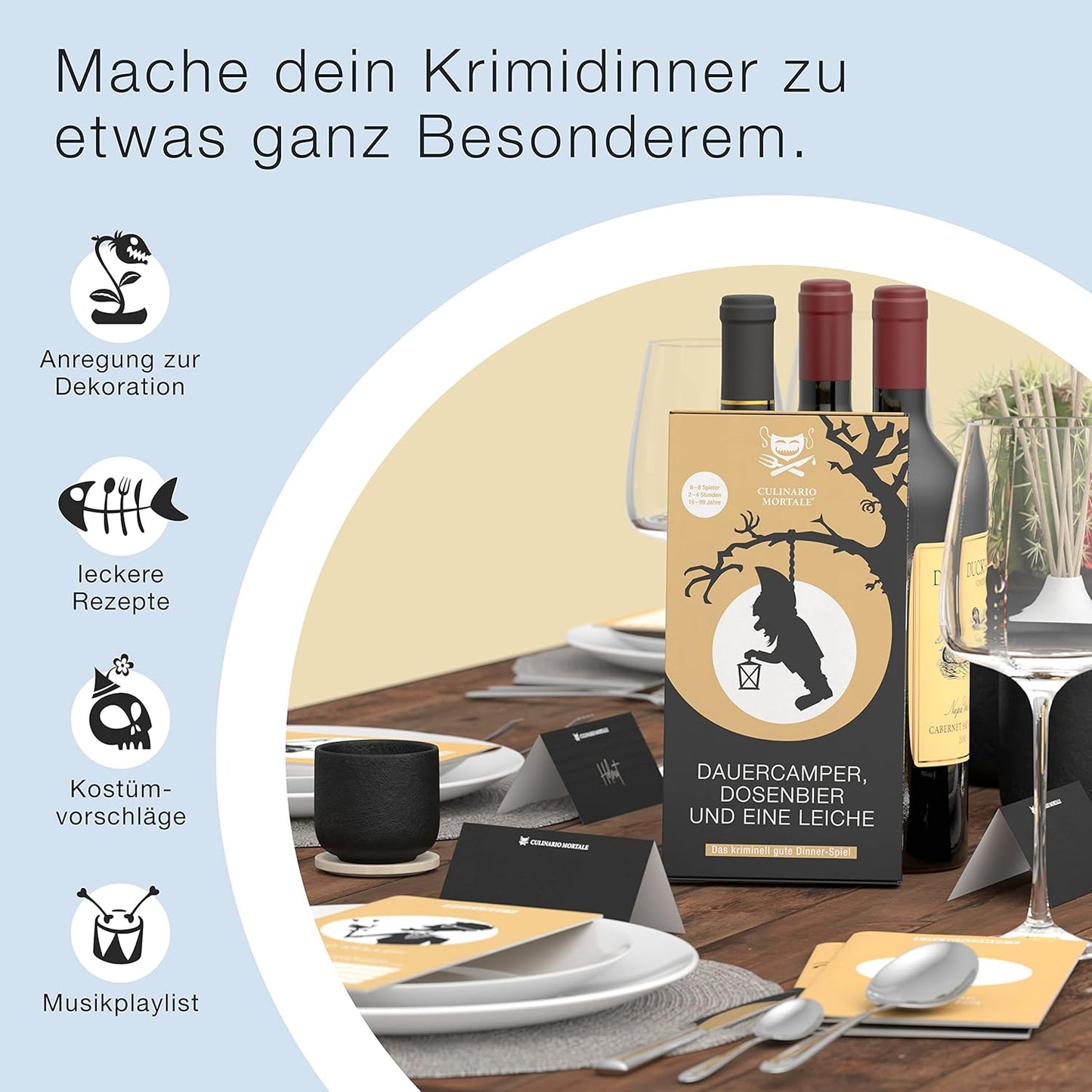 Dauercamper, Dosenbier und eine Leiche - Krimidinner