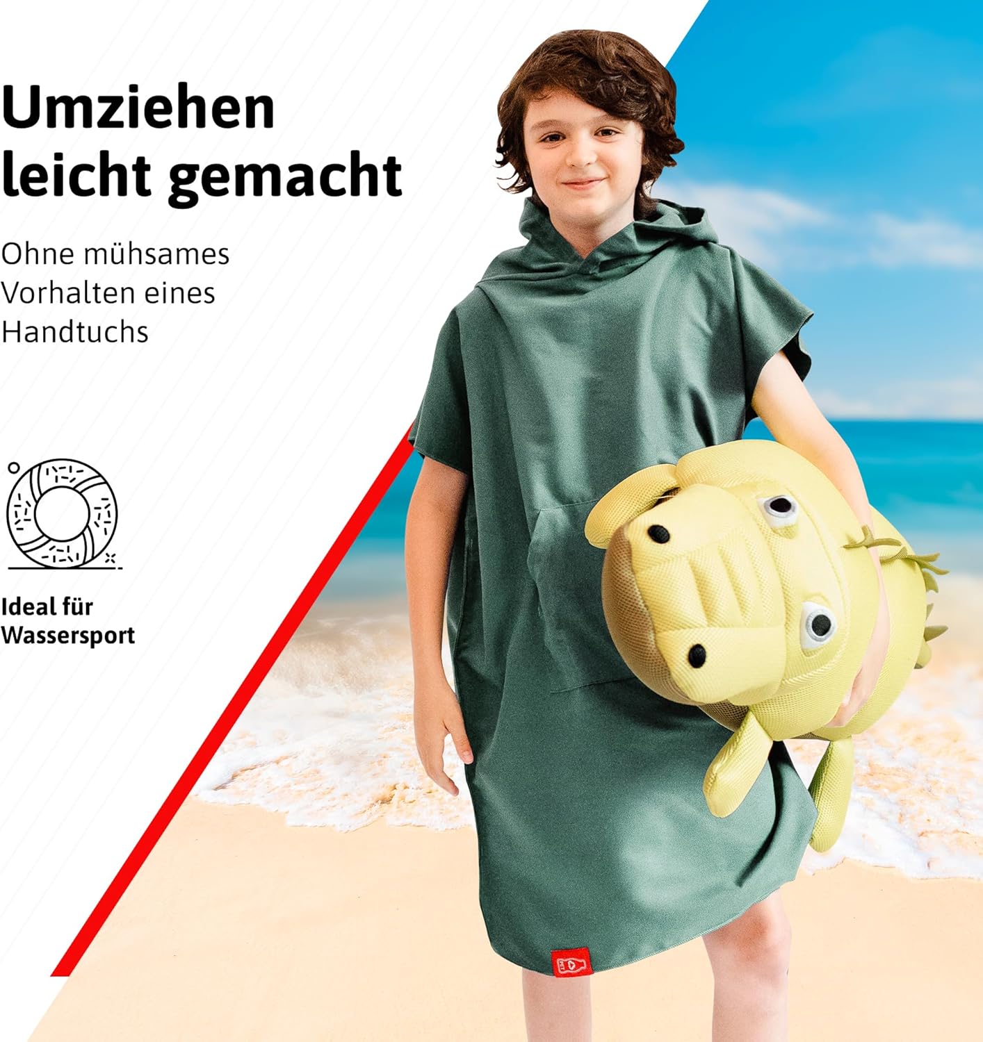 Badeponcho, Kids Grün