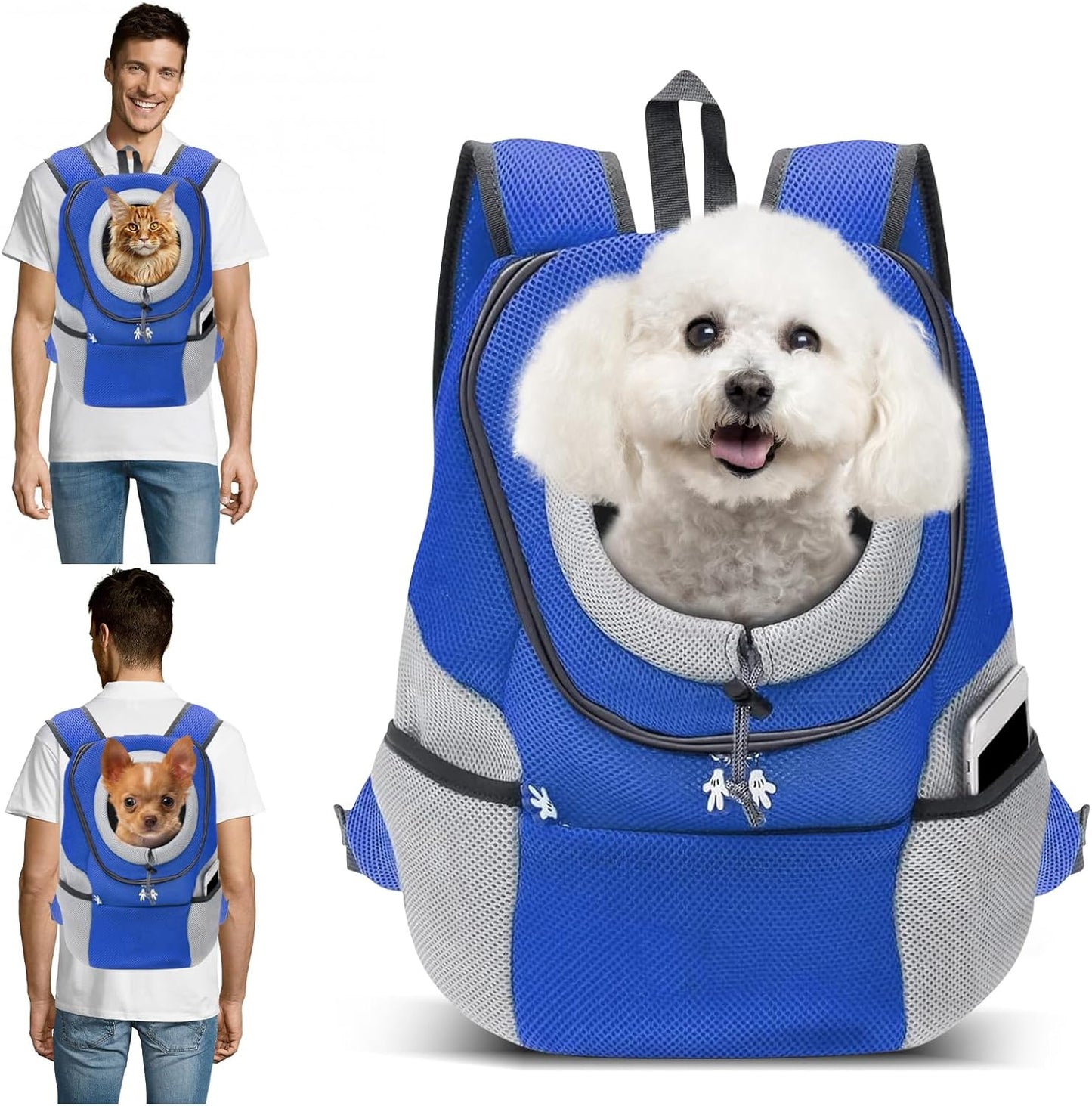 Haustier-Rucksack Airline-zugelassen (bis 6,8 kg), XL bis 6,8 kg, Blau
