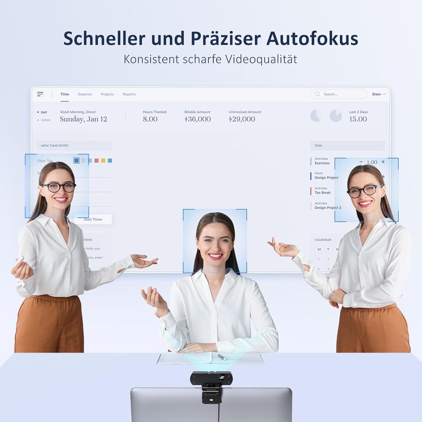 HelloCam Pro mit Windows Hello und Datenschutz, Webcam with Windows Hello