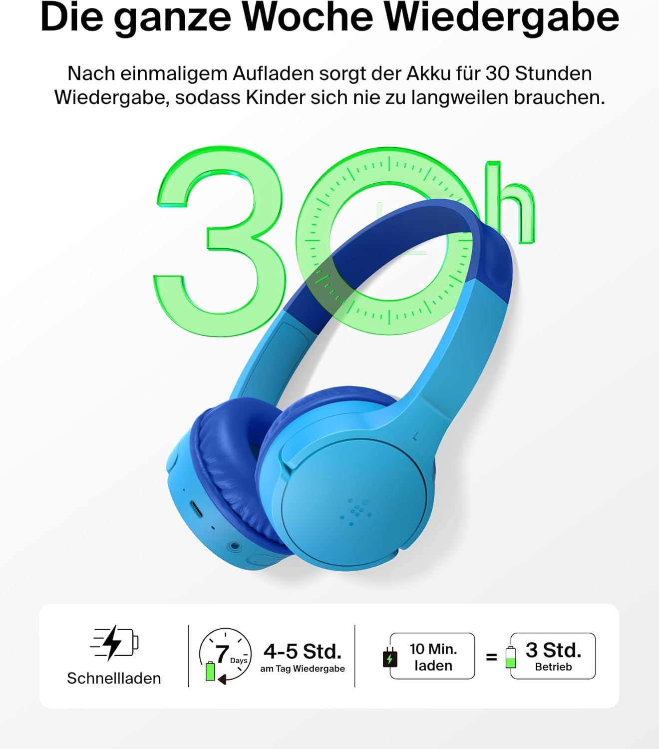 SoundForm Mini Kinderkopfhörer mit Mikrofon, Blau