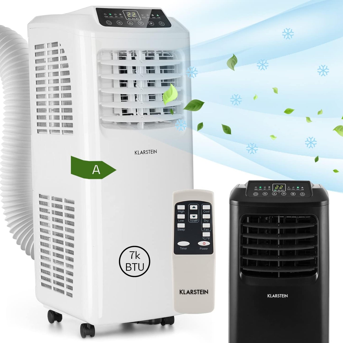 Mobile Klimaanlage, Weiss, 7000 BTU