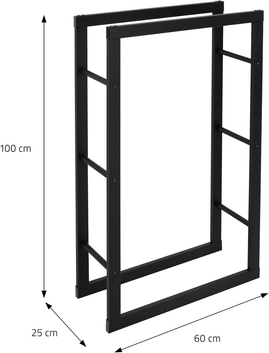 Kaminholzregal, 60 x 100 x 25 cm