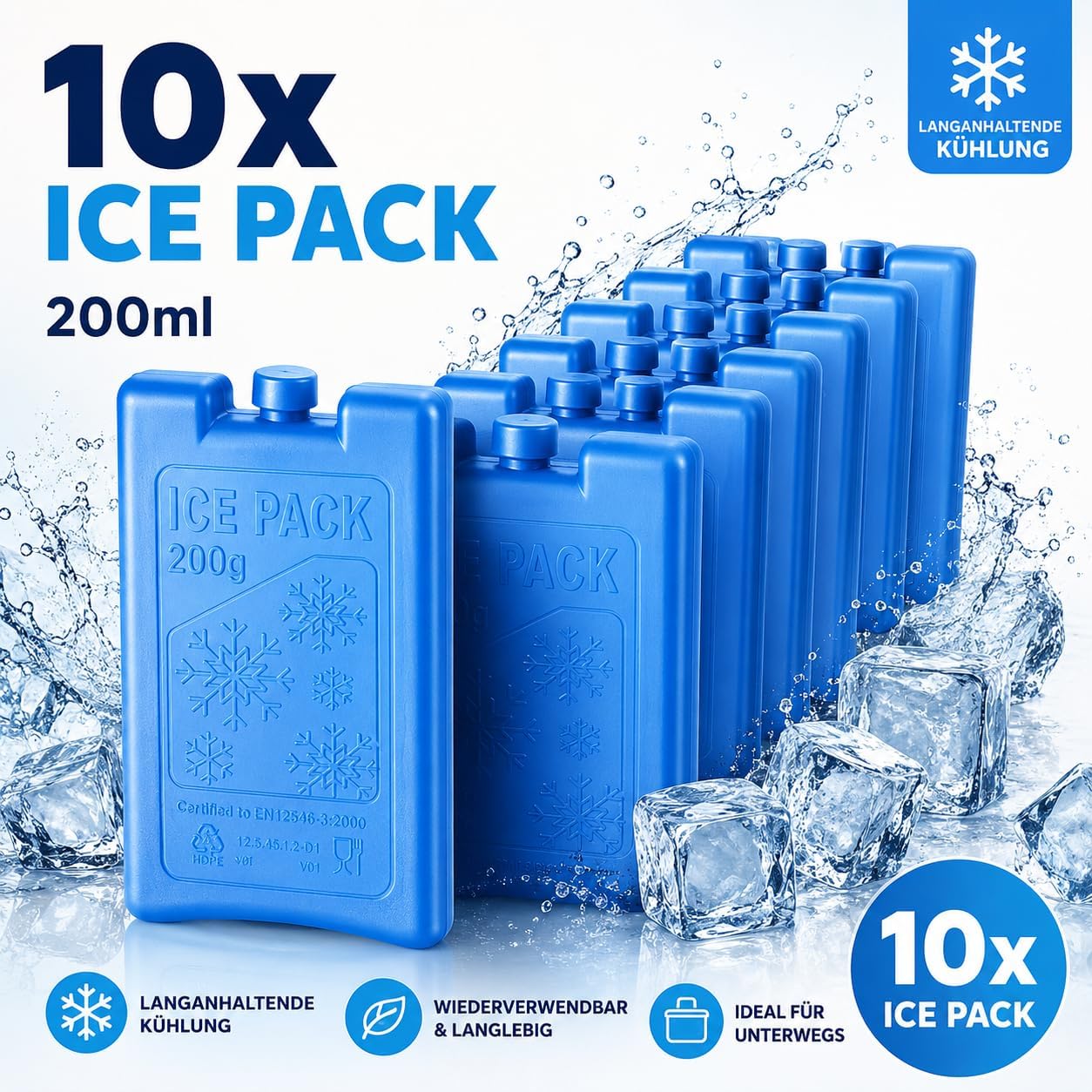 10er-Set Kühlakkus