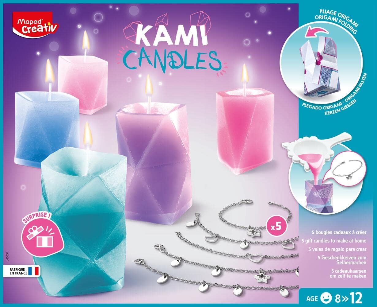Origami-Kerzen Bastelset für Kinder