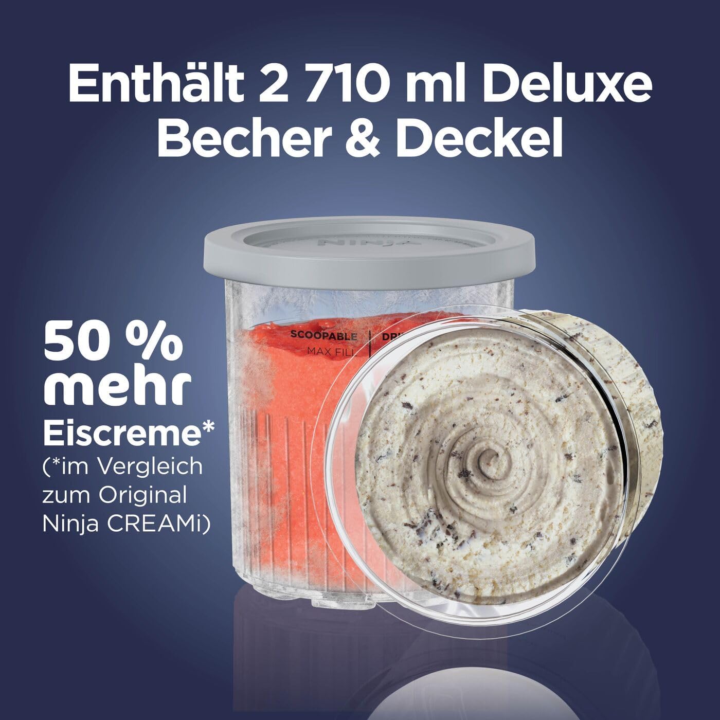 CREAMi Deluxe Eismaschine mit 10 Funktionen, NC502EUSTGD, Stone Gold