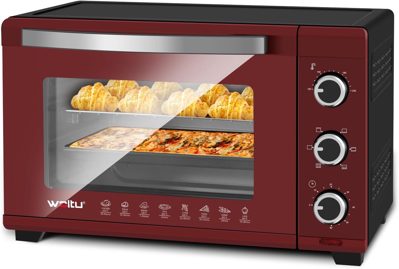 Minibackofen, Schwarz+rot