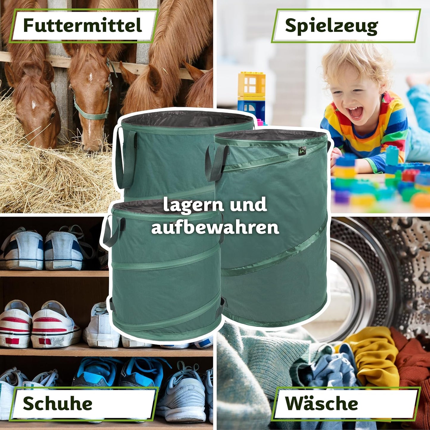 Pop Up Gartensack Starter Set, 85L 120L 160L 1x
