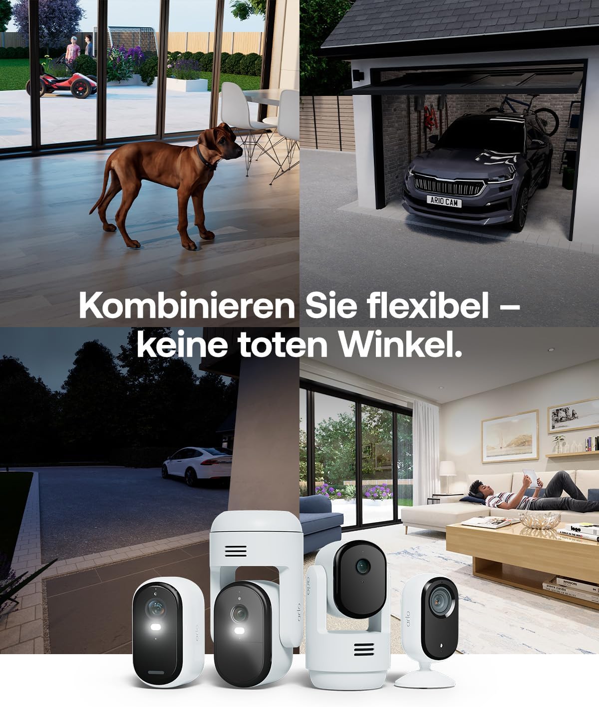 PTZ Überwachungskamera Essential 3 PTZ 2er Set, NEU Essential 3 PTZ Indoor 2 Kameras Weiß