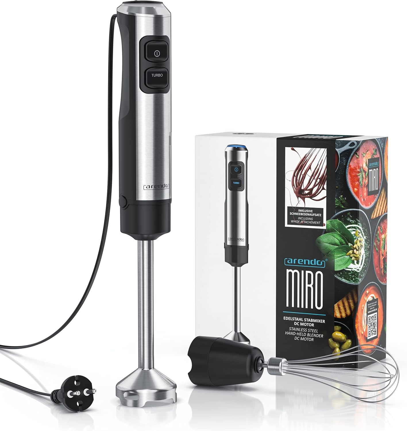 Stabmixer-Set mit Schneebesenaufsatz, A: 1200 Watt