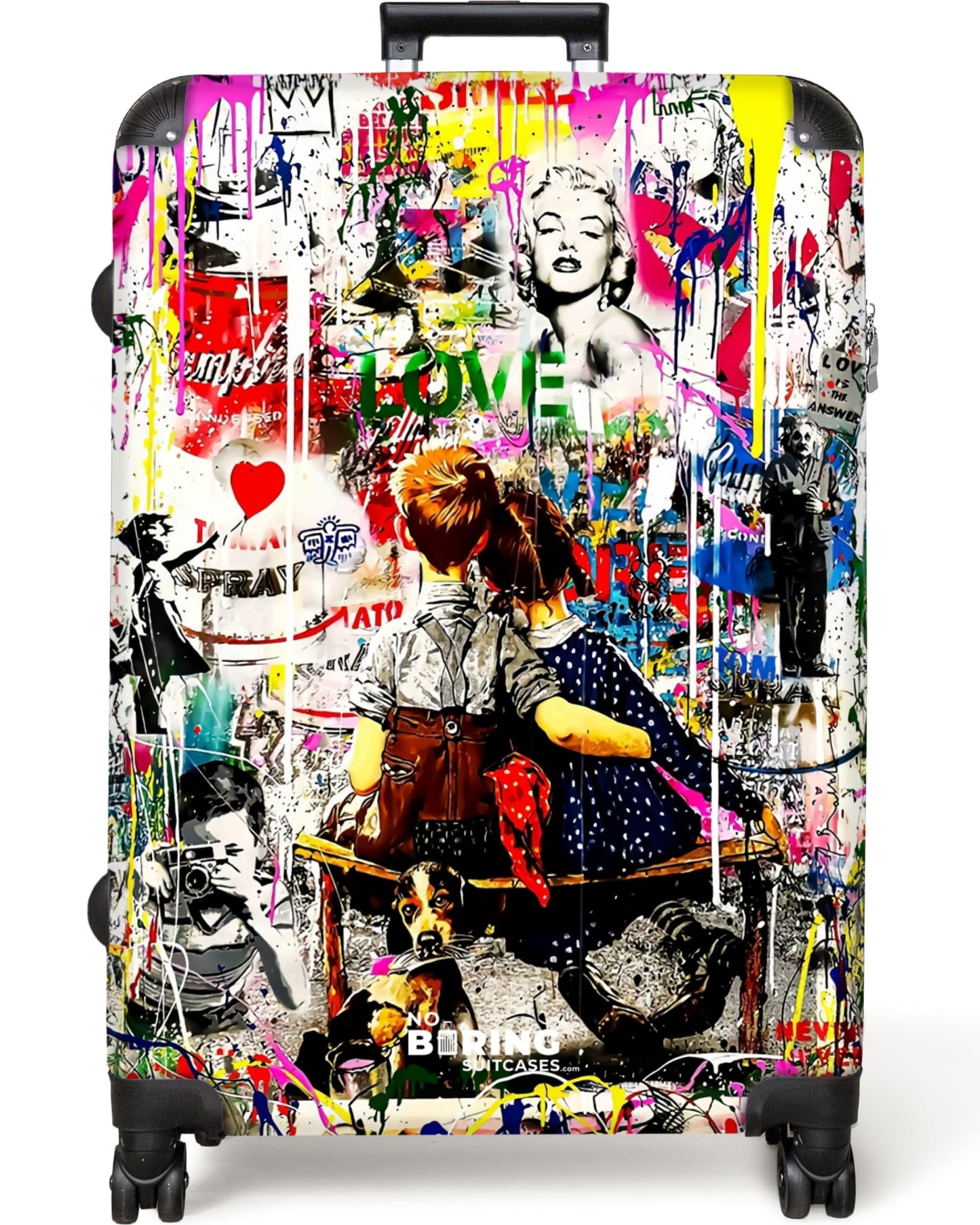 Grosser Hartschalenkoffer mit Rollen (77 cm), Kunst L