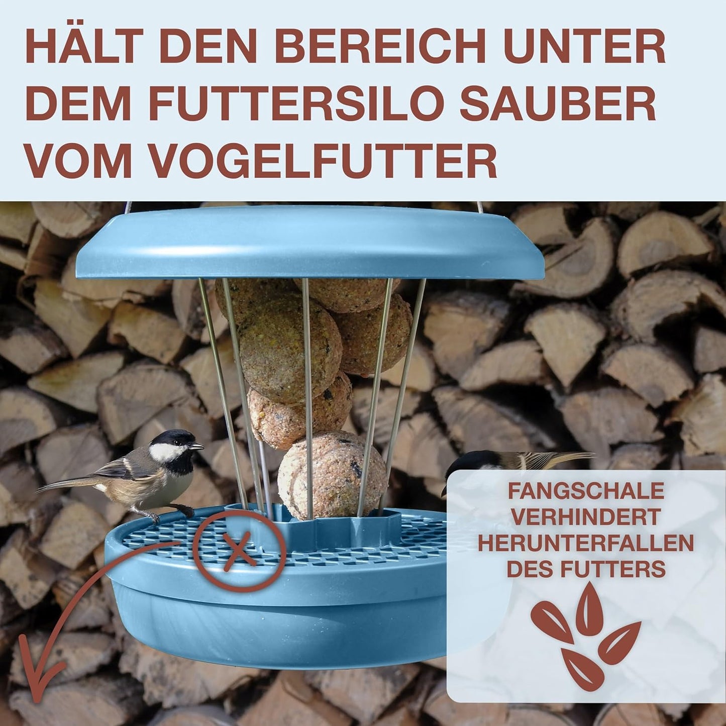 Vogelfutterhaus Lucerne, Hellblau Lucerne