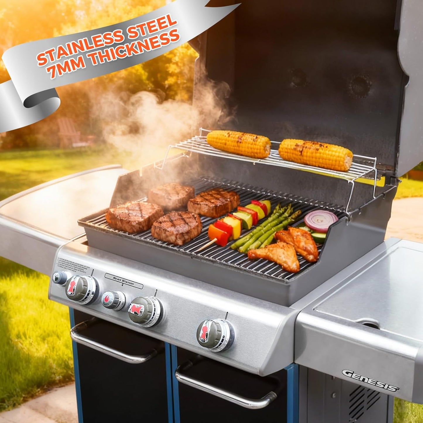 Grillrost Set für Genesis, 7mm Stainless Steel for Genesis 300
