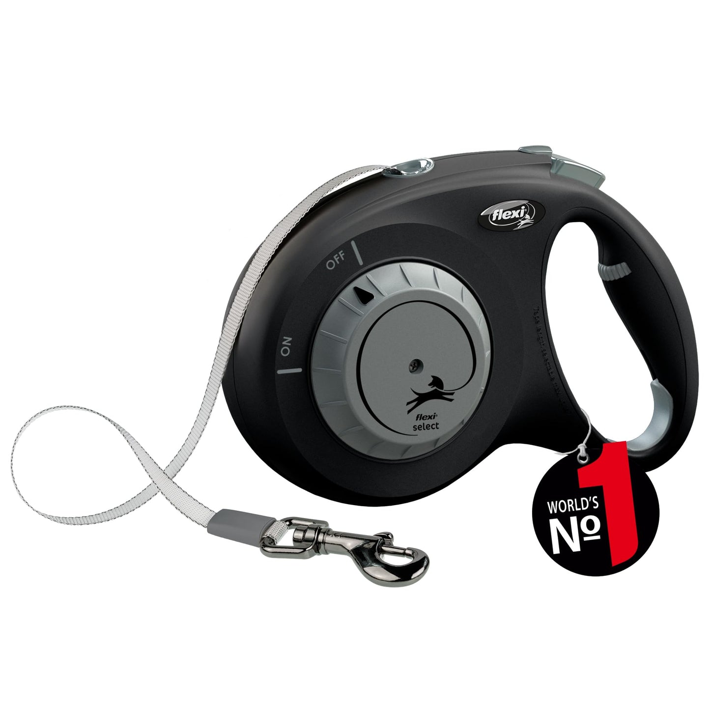 Roll-Leine für Hunde bis 25 kg, 7 m, M: 0-7m (max. 25kg) schwarz