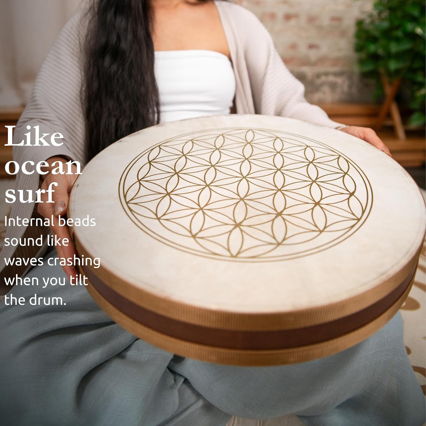 Flower Of Life Wave Drum 16"
