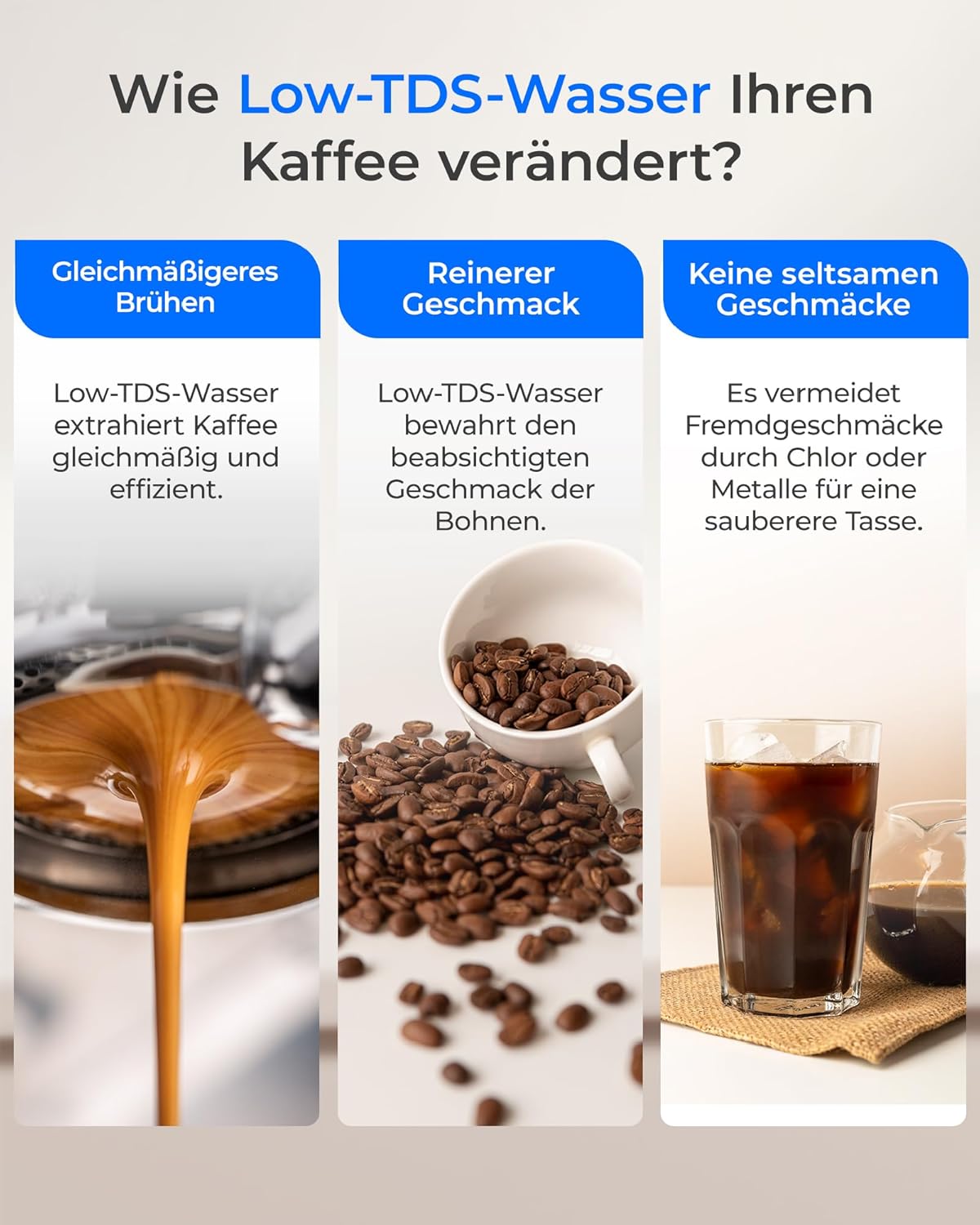 Low-TDS Kaffeefilter für De'Longhi, 4er-Pack, Low-TDS 4 Stück (1er Pack)