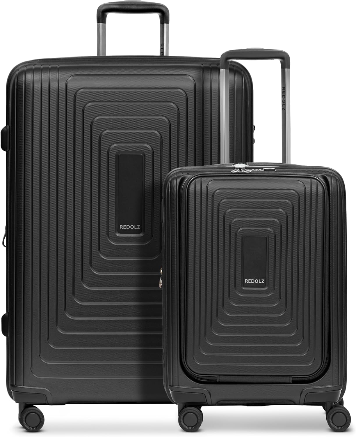 2er-Set Hartschalen Koffer mit Laptopfach, Black Metallic 2-SET Trolley+ Laptopfach & Trolley L+ erweiterbar