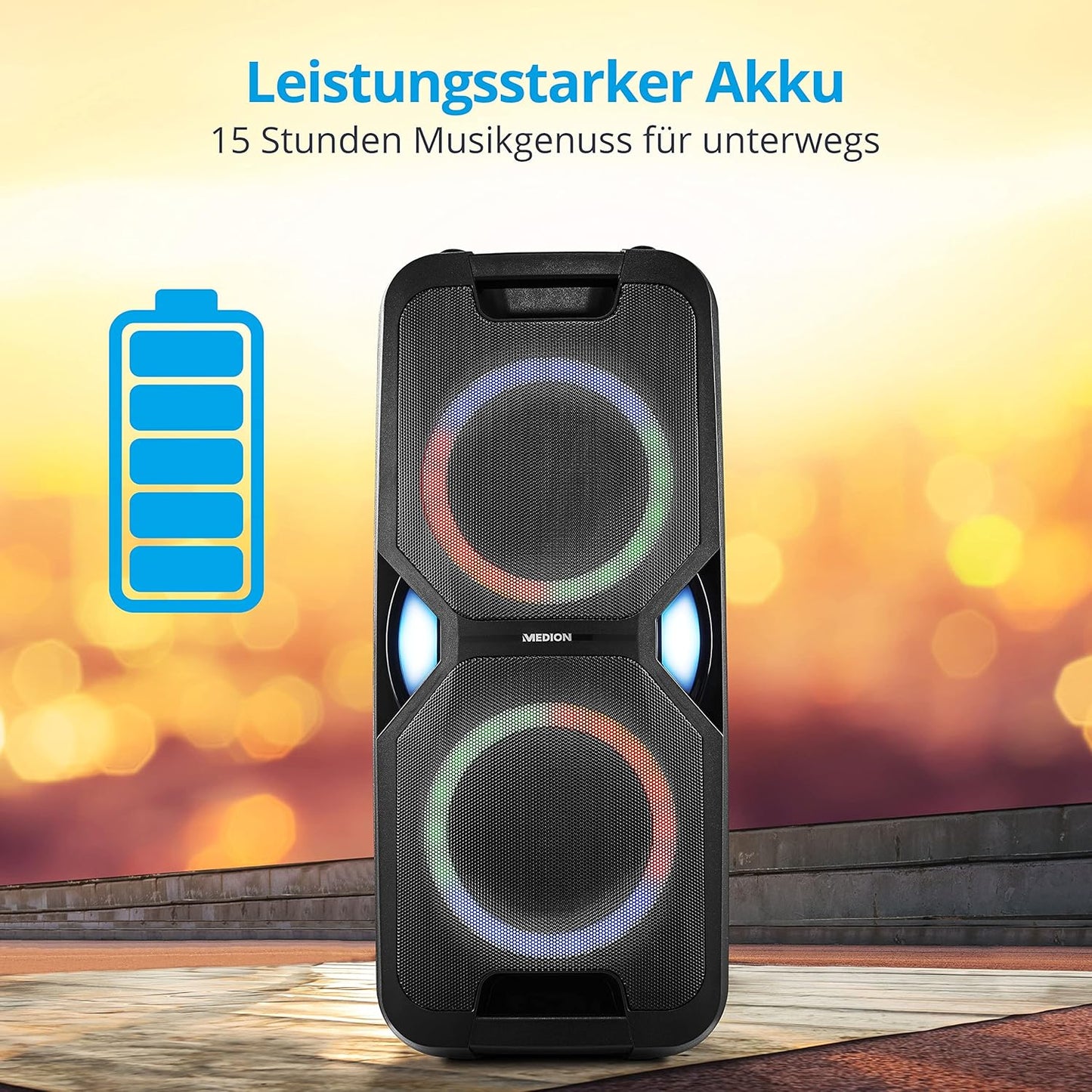 Party-Soundsystem mit Karaoke-Funktion