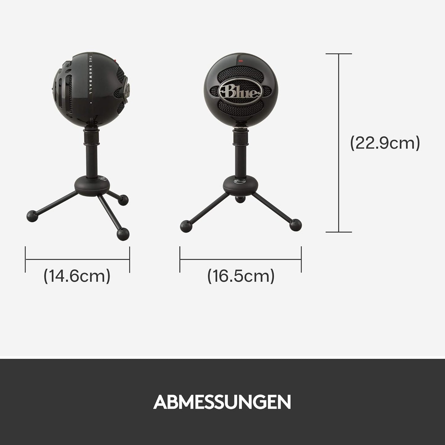 Snowball USB-Mikrofon, Schwarz