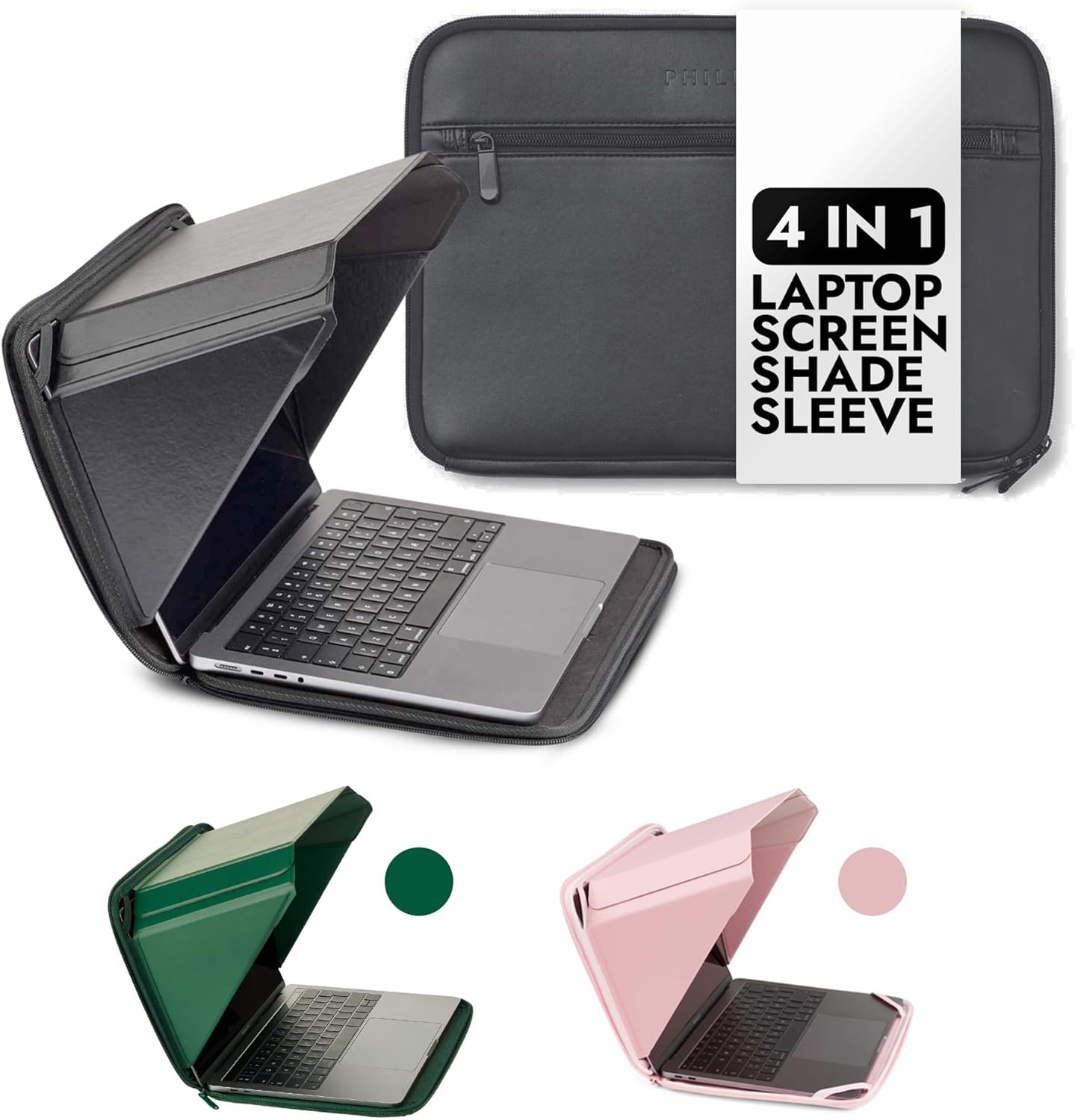 4in1 Sichtschutz & Sonnenschutz Abdeckung, Schwarz 13"