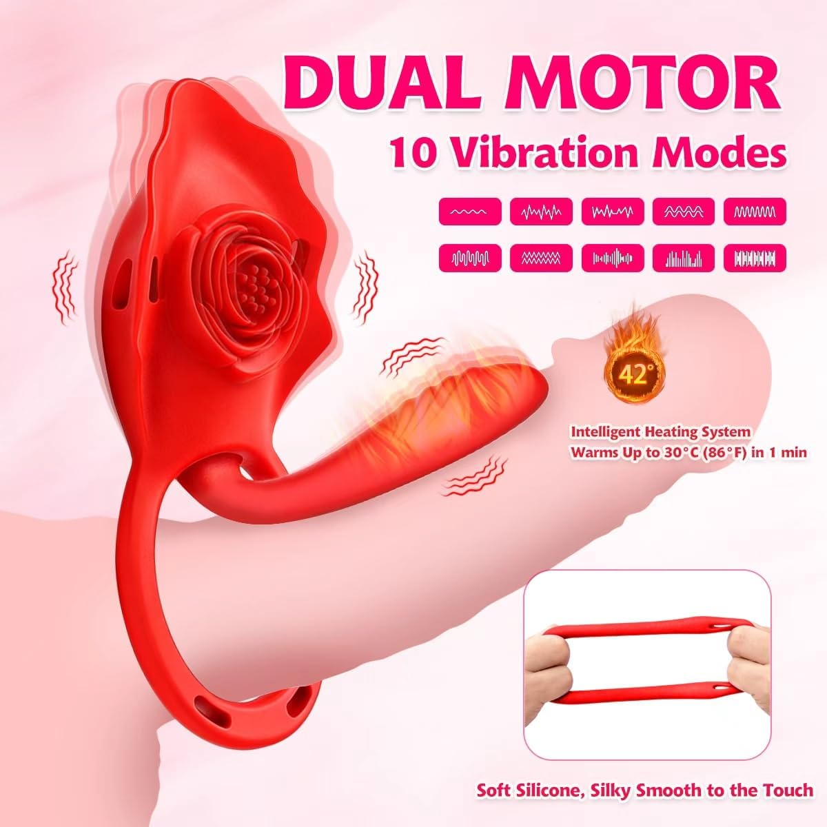 Strap on Vibrator mit Fernbedienung & Heizfunktion
