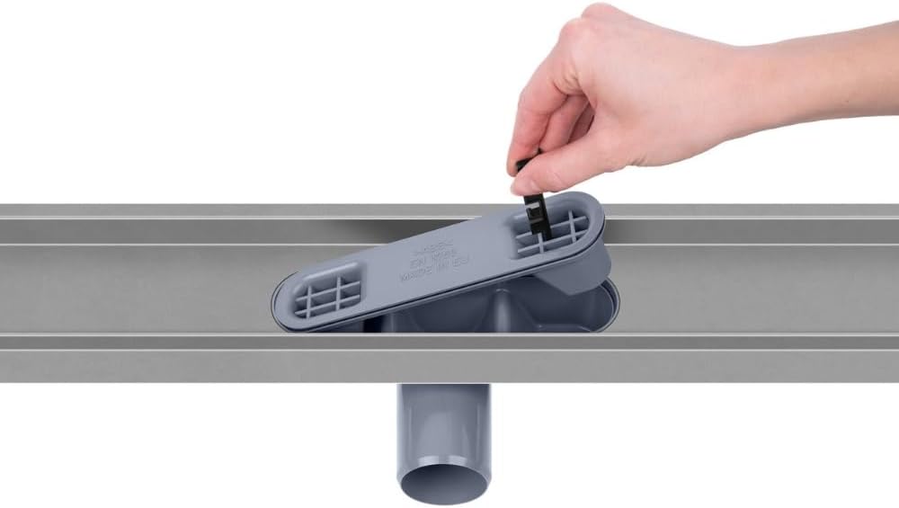 Duo Duschrinne mit Haarsieb und Siphon, 70 cm