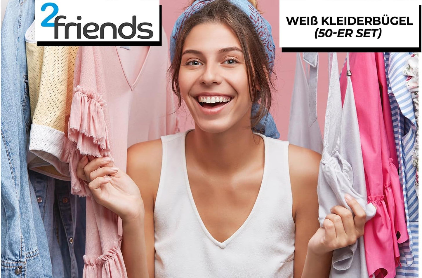 Kleiderbügel Modell Flex, 50 Stück, drehbare Haken