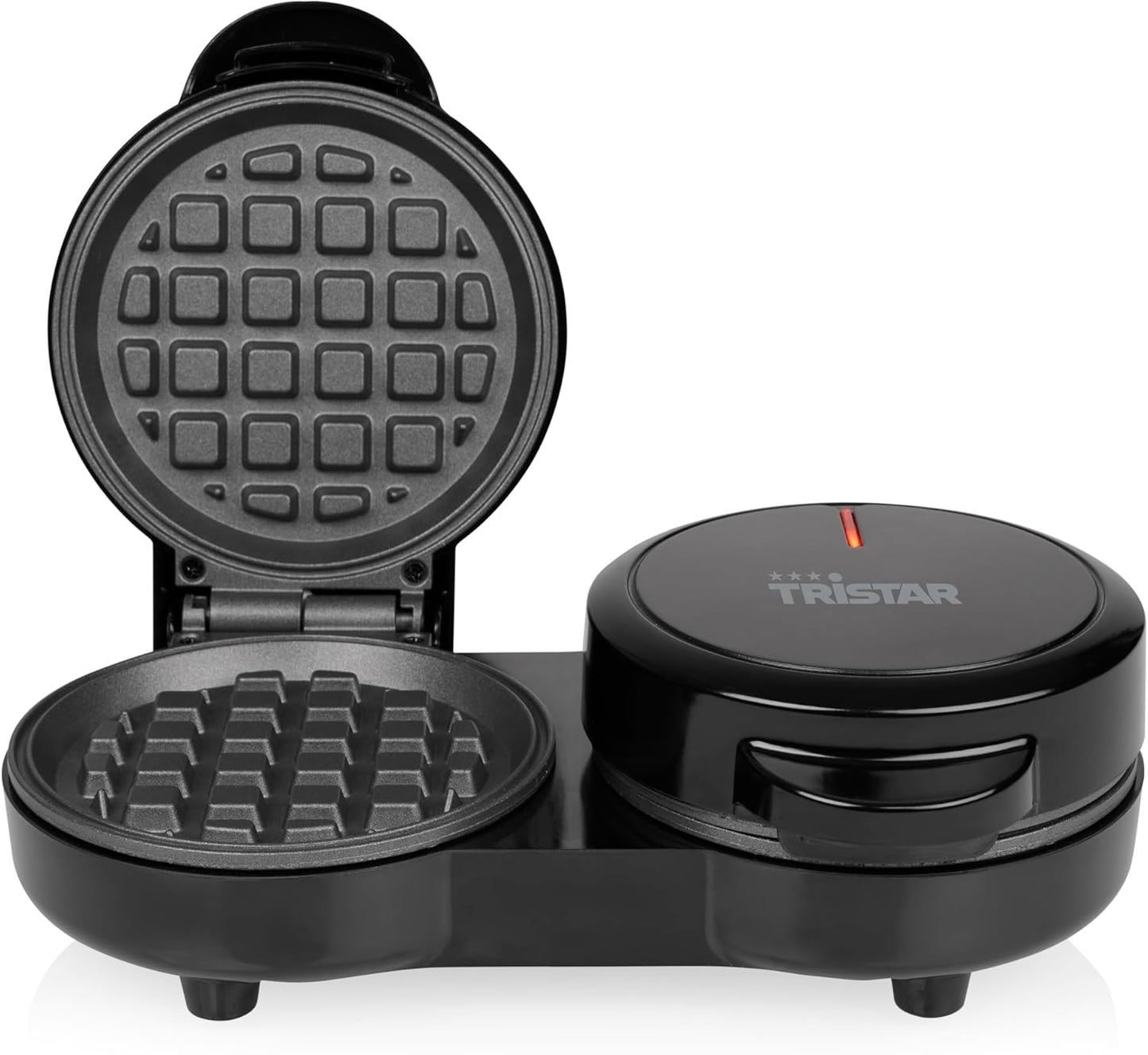 Doppel-Mini-Waffeleisen mit Antihaftbeschichtung, doppelt