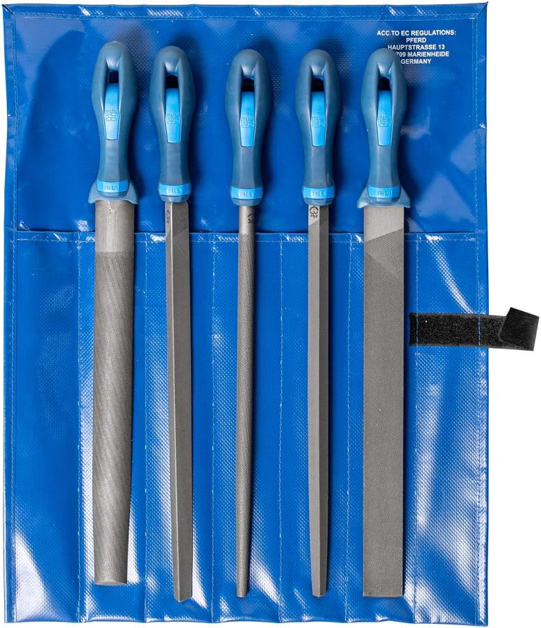 Werkstattfeilen in Rolltasche 552 WR 300, Werkstattfeilen-Set in PVC-Rolltasche Kreuzhieb H2 Länge 300mm