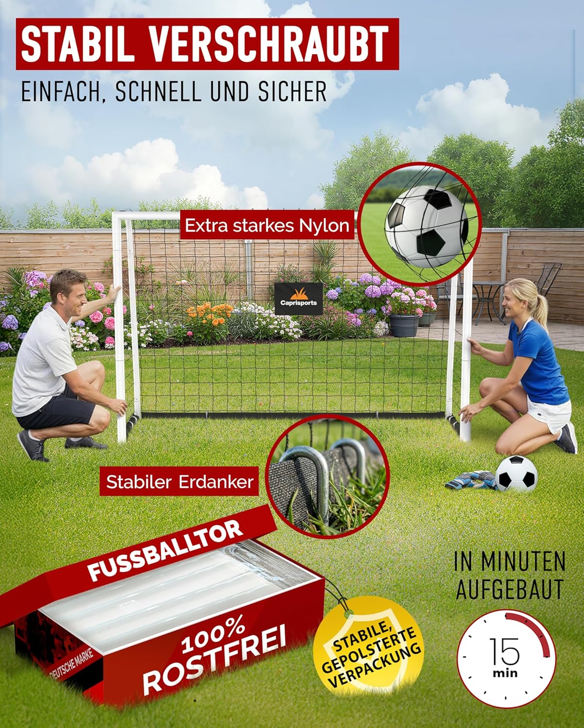 Fussballtor für Kinder, 240x160 cm