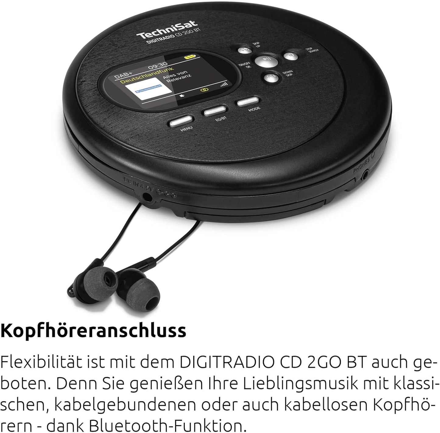 CD 2GO mit Bluetooth und DAB+, schwarz
